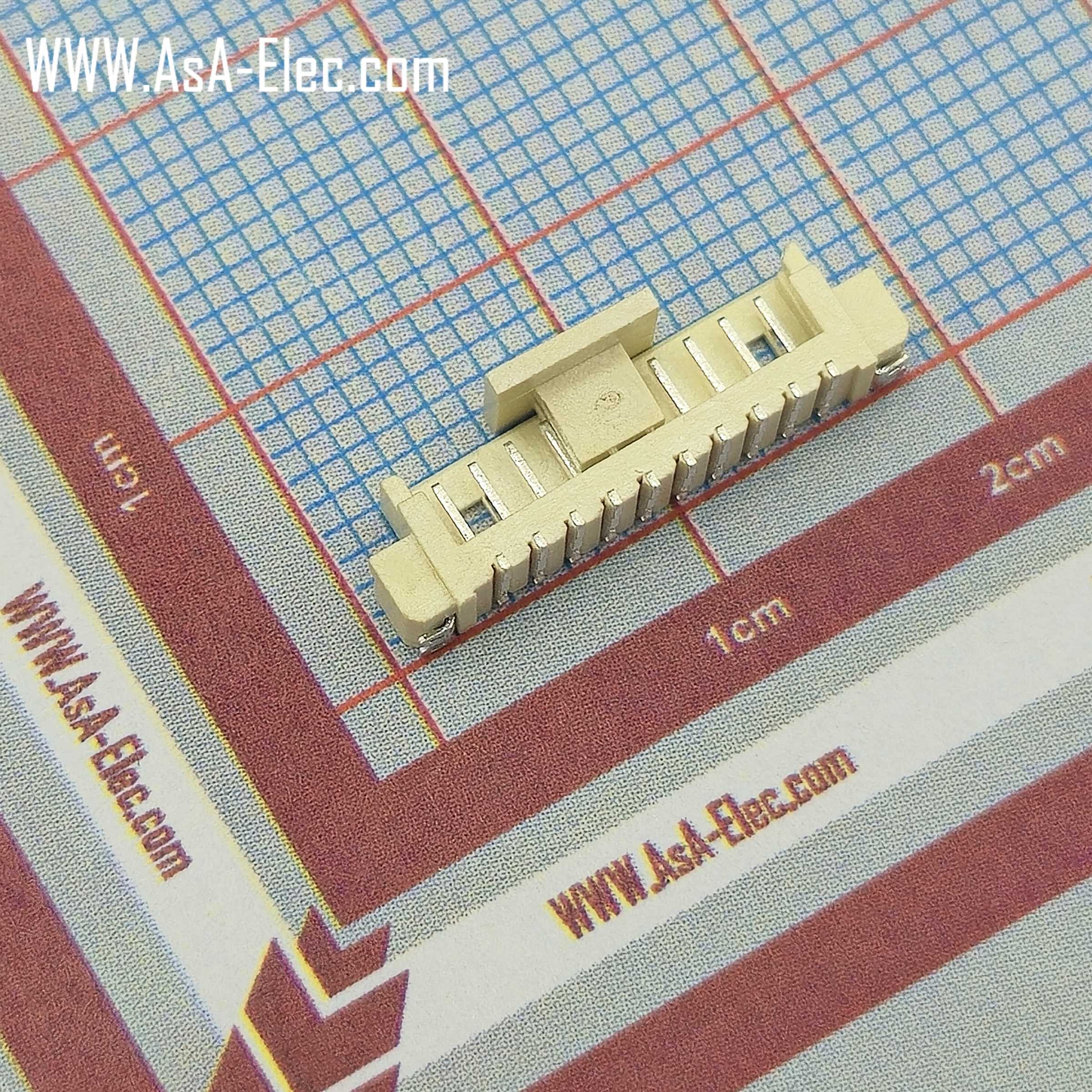 کانکتور FH تیغه ای 1.25 میلی متر 10 پین نر SMD STRAIGHT